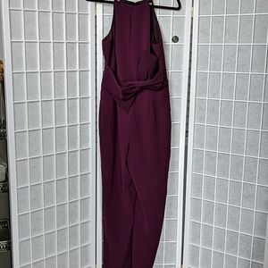 Adelyn Rae Jordan Halter Neck Twist Front Jumpsuit